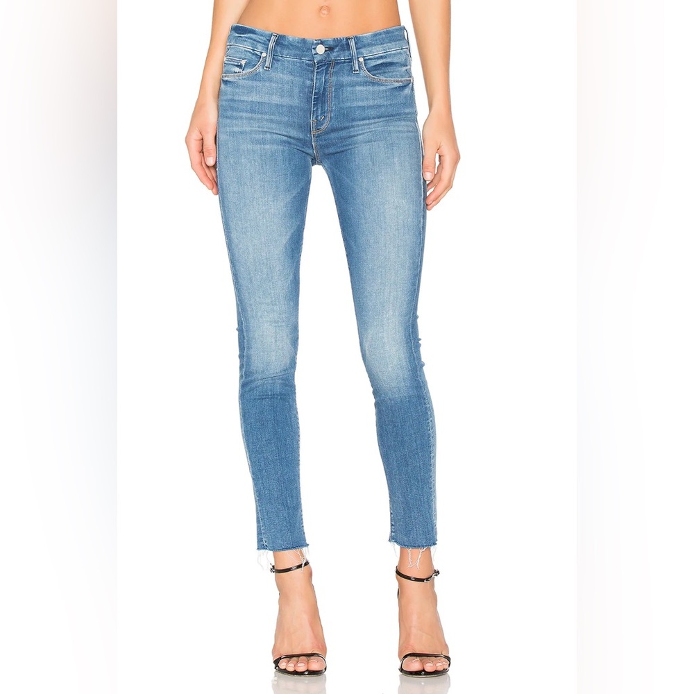 Mother Looker ankle fray- blue girl crush